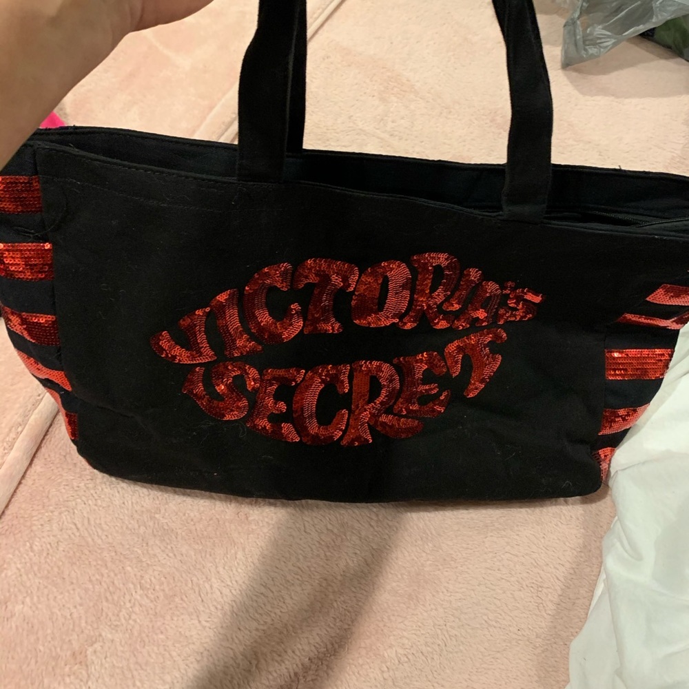 Vs red sequin tote